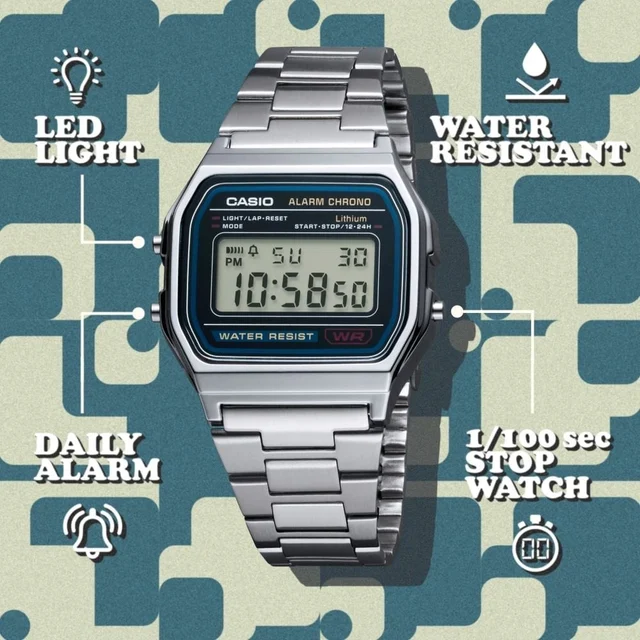 Casio Retro A158WA-1DF kol saati
