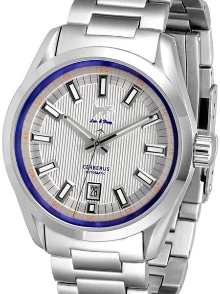 Lew and Huey Sporty Cerberus Automatic Dress Watch with 42mm SS Case #Cerberus_white kol s