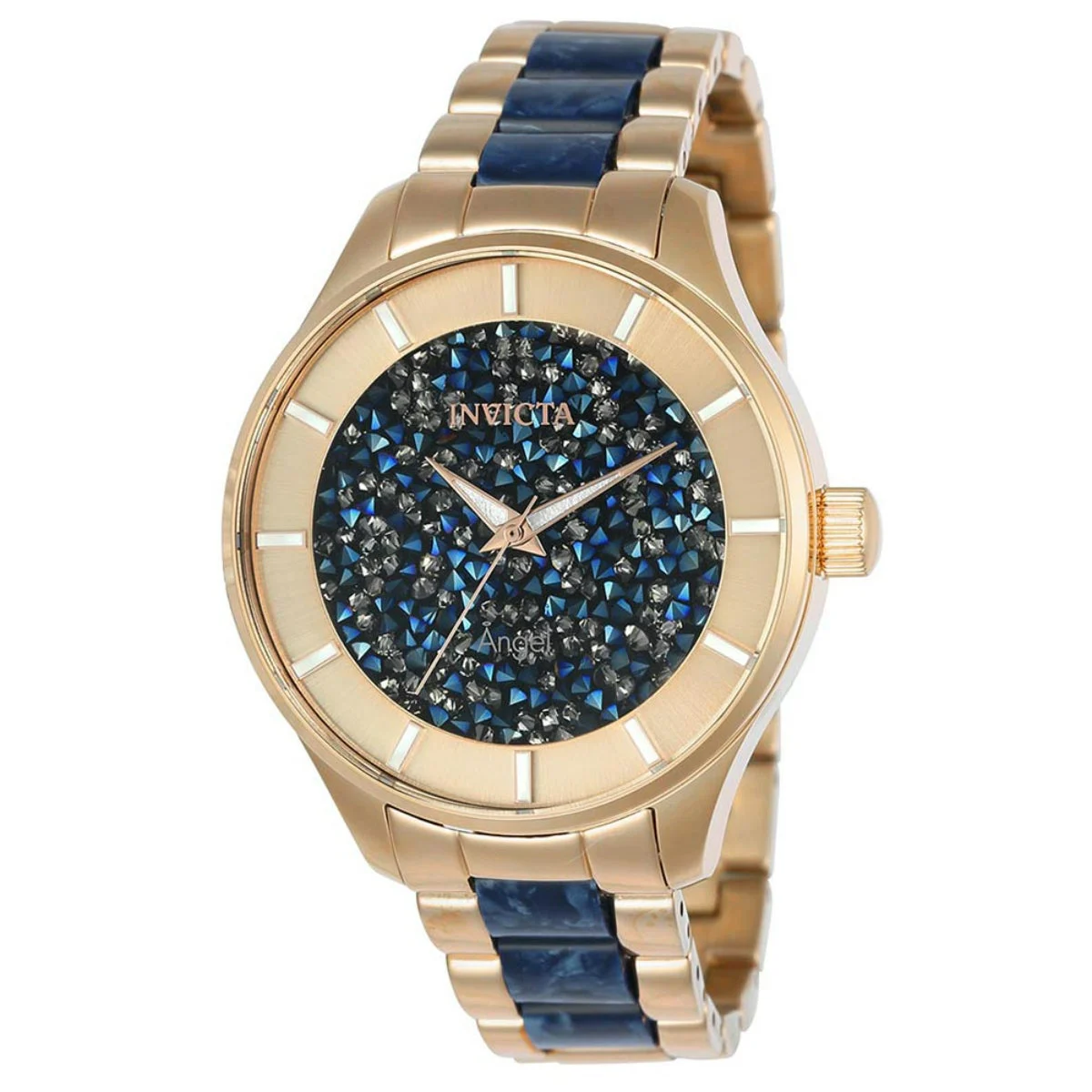 Invicta Angel Watch - 40mm, Rose Gold, Blue (24662) 40 mm kol saati