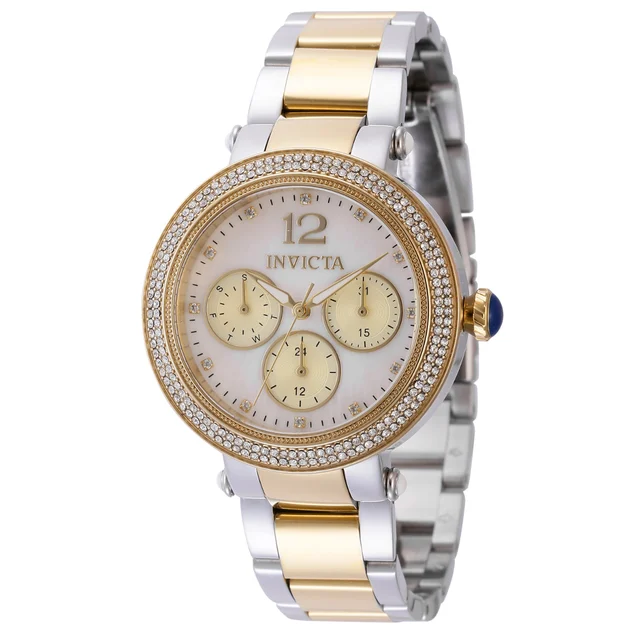 Invicta Bolt Watch w/ Mother of Pearl Dial - 36.5mm, Gold, Steel (44705) kol saati