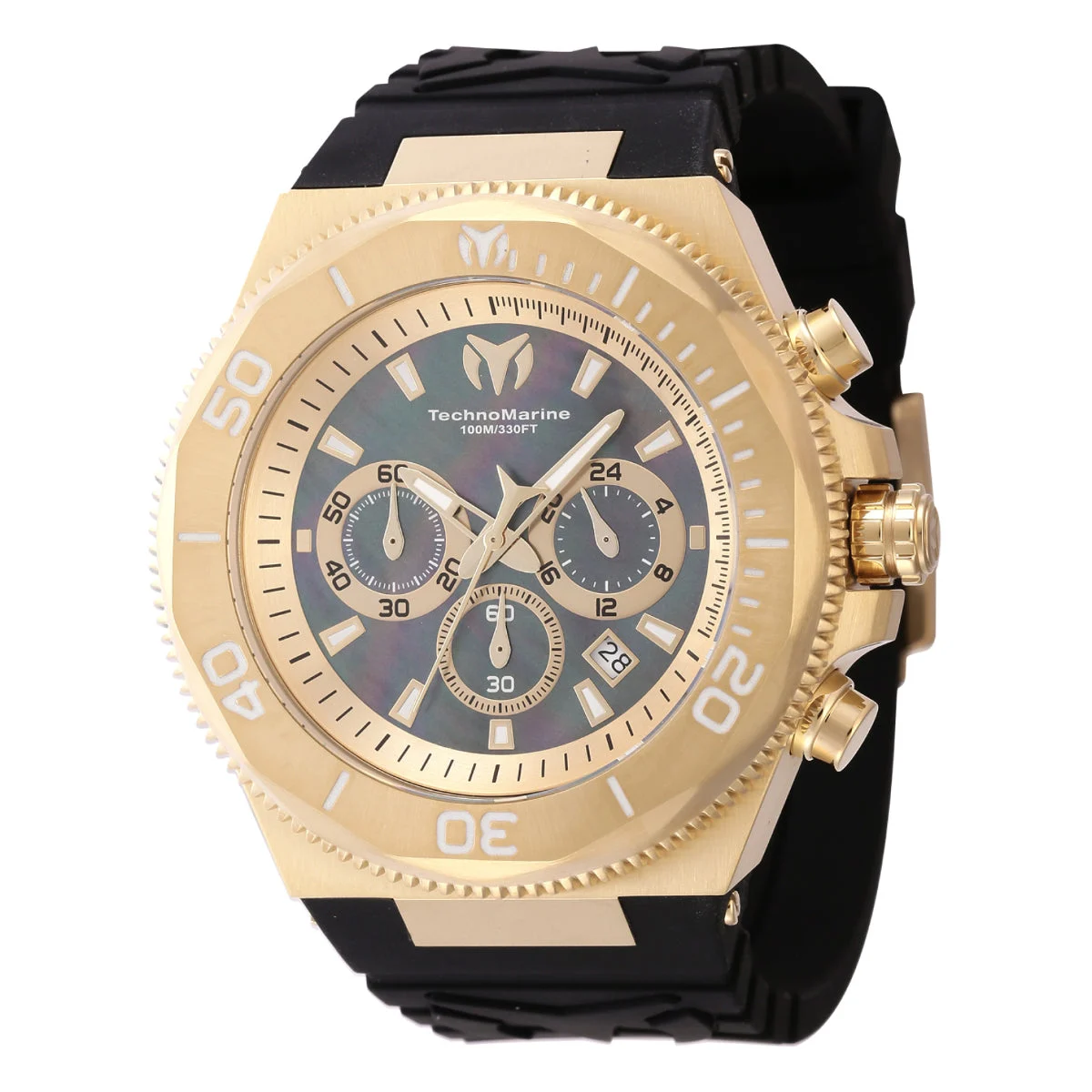 Technomarine Manta Ocean Watch w/ Mother of Pearl Dial - 48mm. Black (TM-222080) 48 mm kol saati