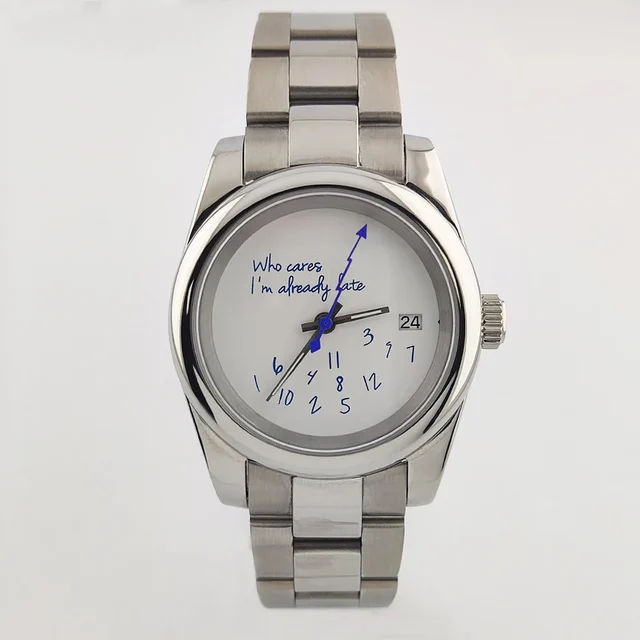Tandorio Special Dial Oyster Watch NH35 36mm/39mm Who cares im already late Sapphire Cryst