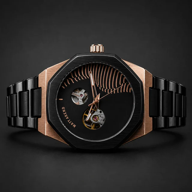 Matt Arend Voyager Rose-gold Black MA 660 Voyager Rose-gold Black kol saati