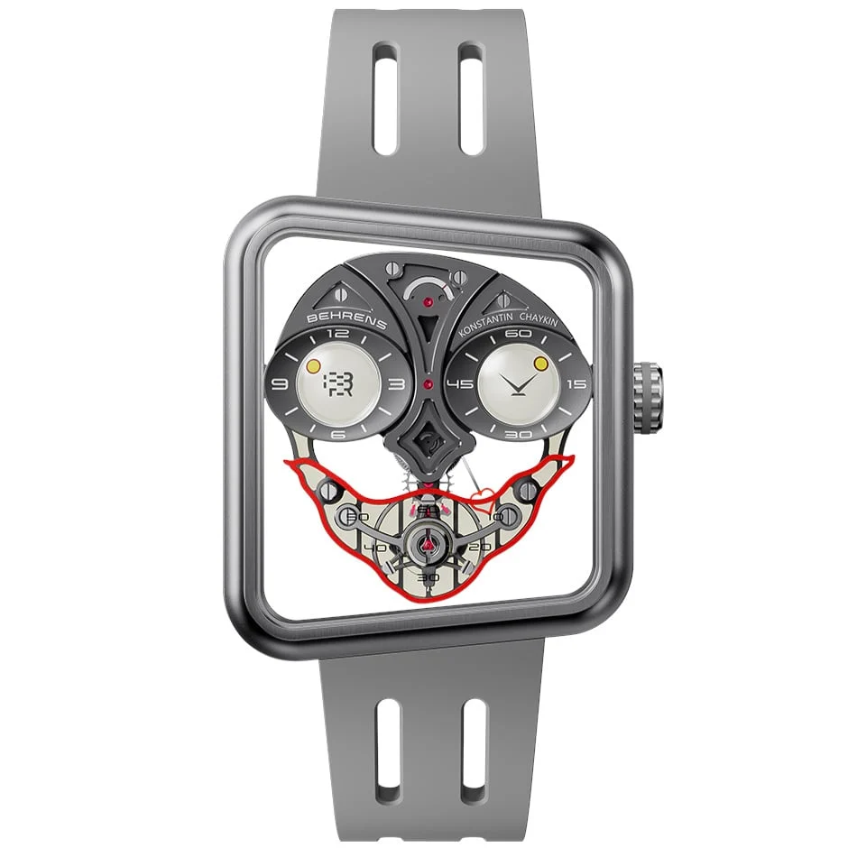 Behrens Ace Of Hearts - x Konstantin Chaykin Grey BHR033TI01 37 mm kol saati