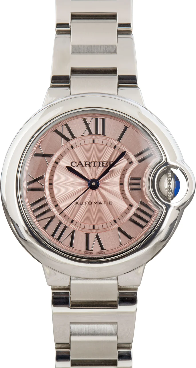 Cartier Ballon Bleu De WSBB0046 Pink Dial 33 mm kol saati