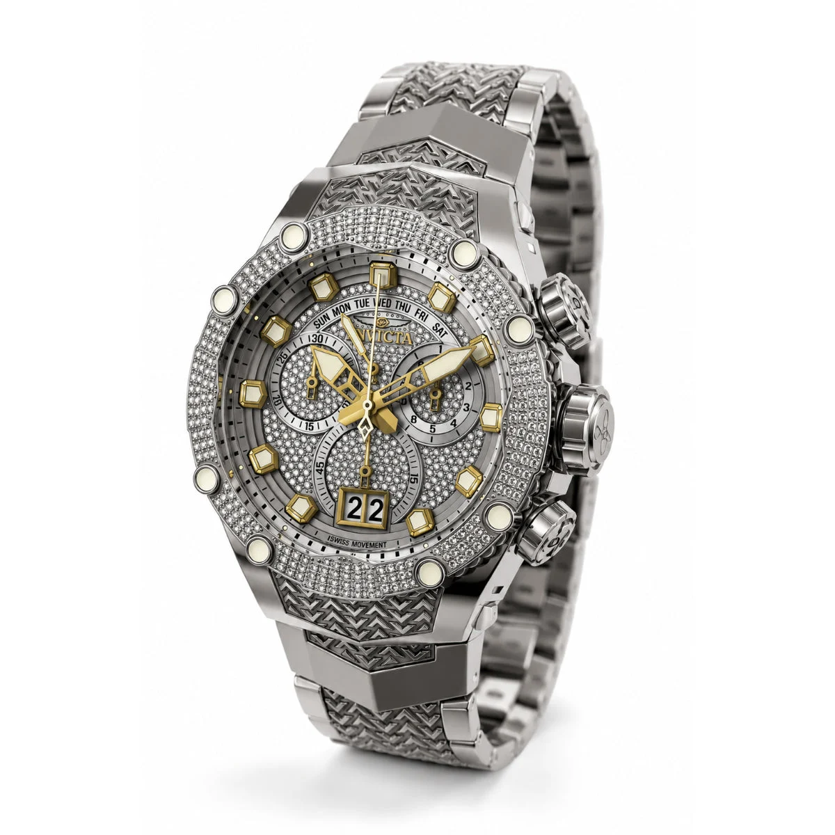 Invicta Subaqua Noma VIII 2.02 Carat Diamond Swiss Ronda 8040.N Caliber Watch - 49mm. Steel (50453) 49 mm kol saati