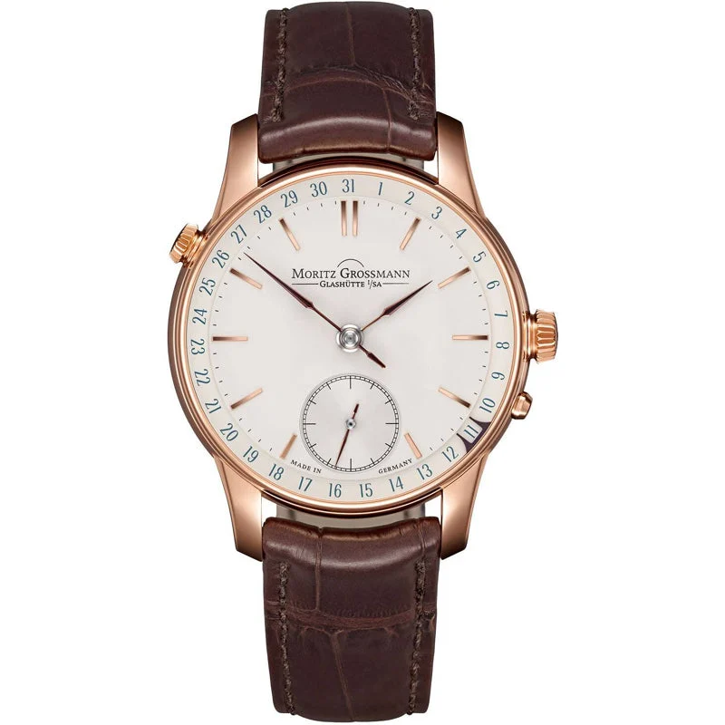 Moritz Grossmann Date Rose Gold Argenté MG-000854 kol saati