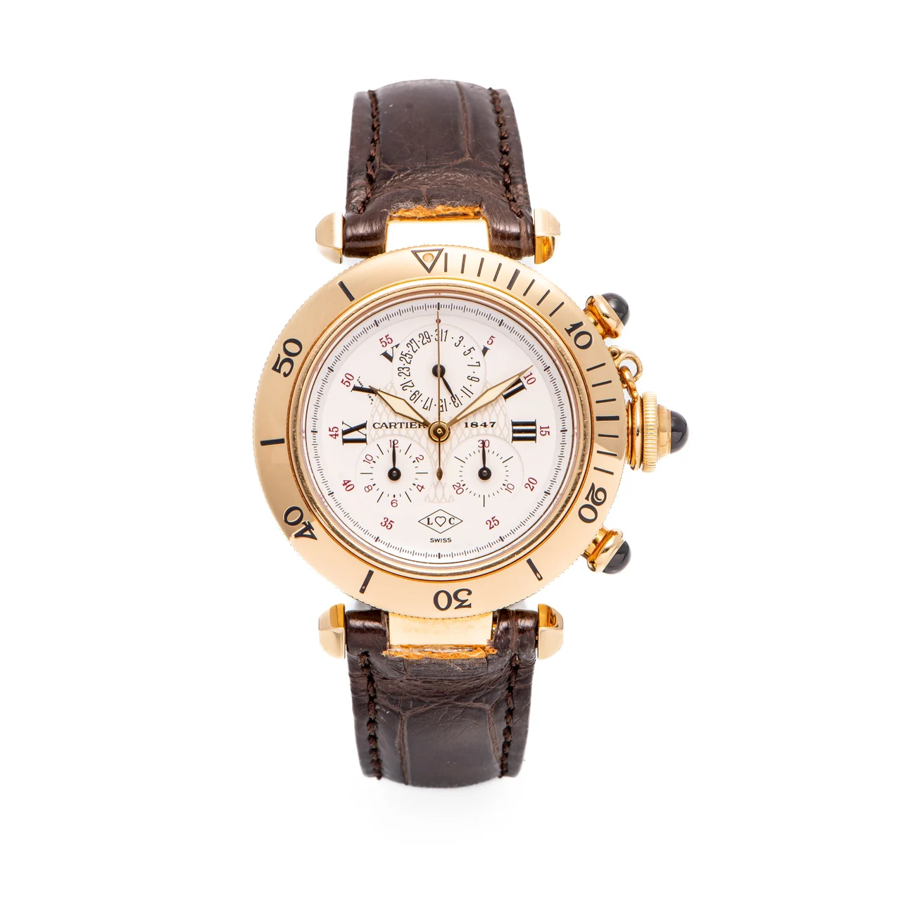 Cartier CARTIER, REF. 1353, PASHA, CHRONOGRAPH REFLEX DATE, QUARTZ kol saati