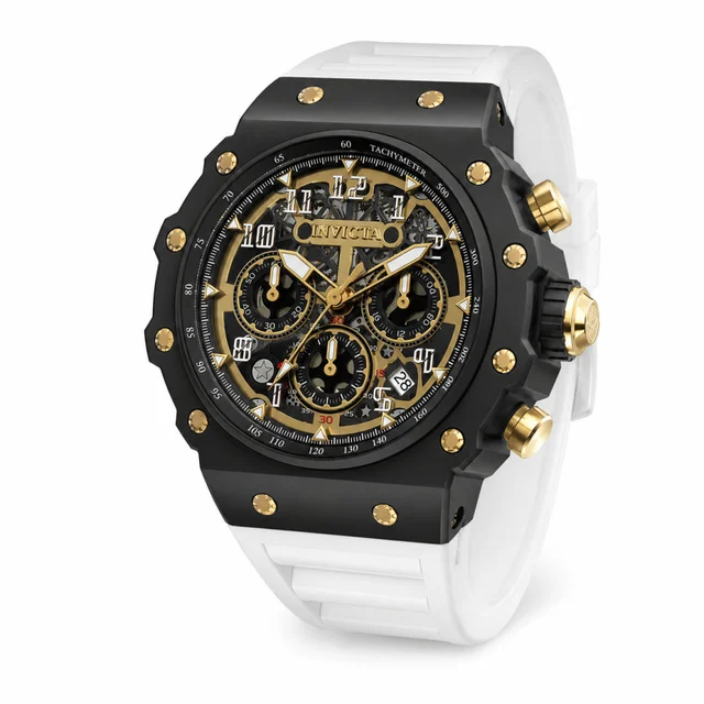 Invicta Racing Vaulthan Watch - 44mm, White (69653) kol saati