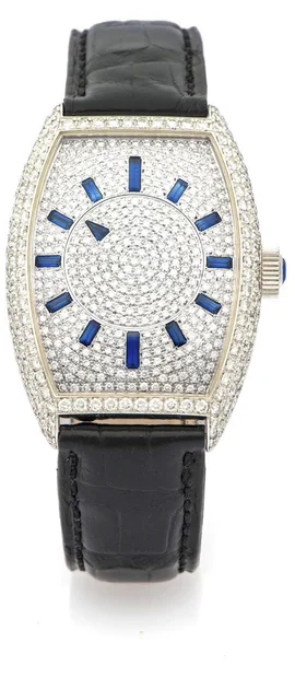 Franck Muller Mistery D FRANCK MULLER MISTERY D REF. 5850 WHITE GOLD SAPPHIRE AND DIAMONDS