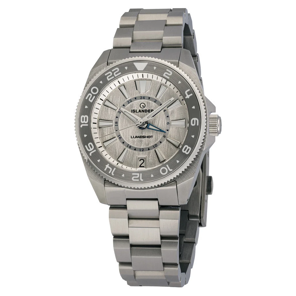 Islander LUMESHOT Glacier GMT Automatic Limited Edition Watch #ISL-295 43.6 mm kol saati