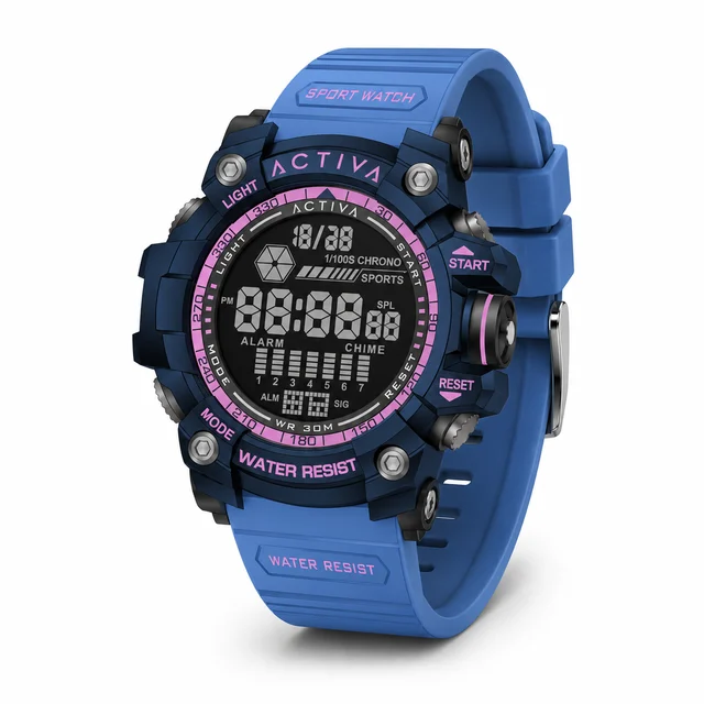 Activa Invicta Digital Watch - 56mm. Blue (ACW8020-007) kol saati