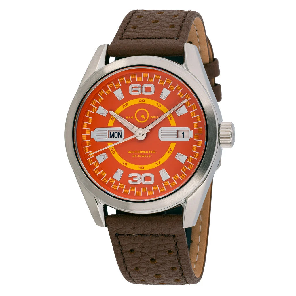 Islander DPA Automatic Watch with Red and Yellow Dial #ISL-164 40 mm kol saati