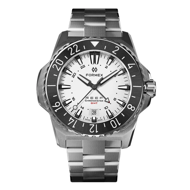 Formex REEF GMT Chronometer Dive Watch with White Dial and Black Bezel #2202.1.5312.100 ko
