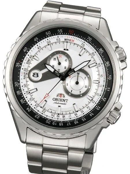 Orient Automatic Speedster Watch with Day and Date, 24-Hour Sub-Dial #ET0M001W 46 mm kol saati