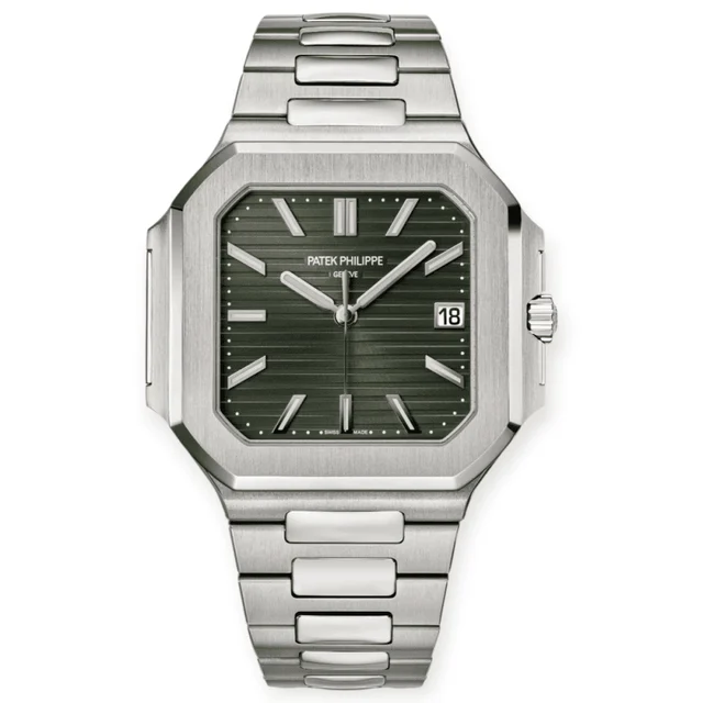 Patek Philippe Cubitus Stainless Steel 45mm Olive Pre-Owned Patek Philippe Cubitus Stainle
