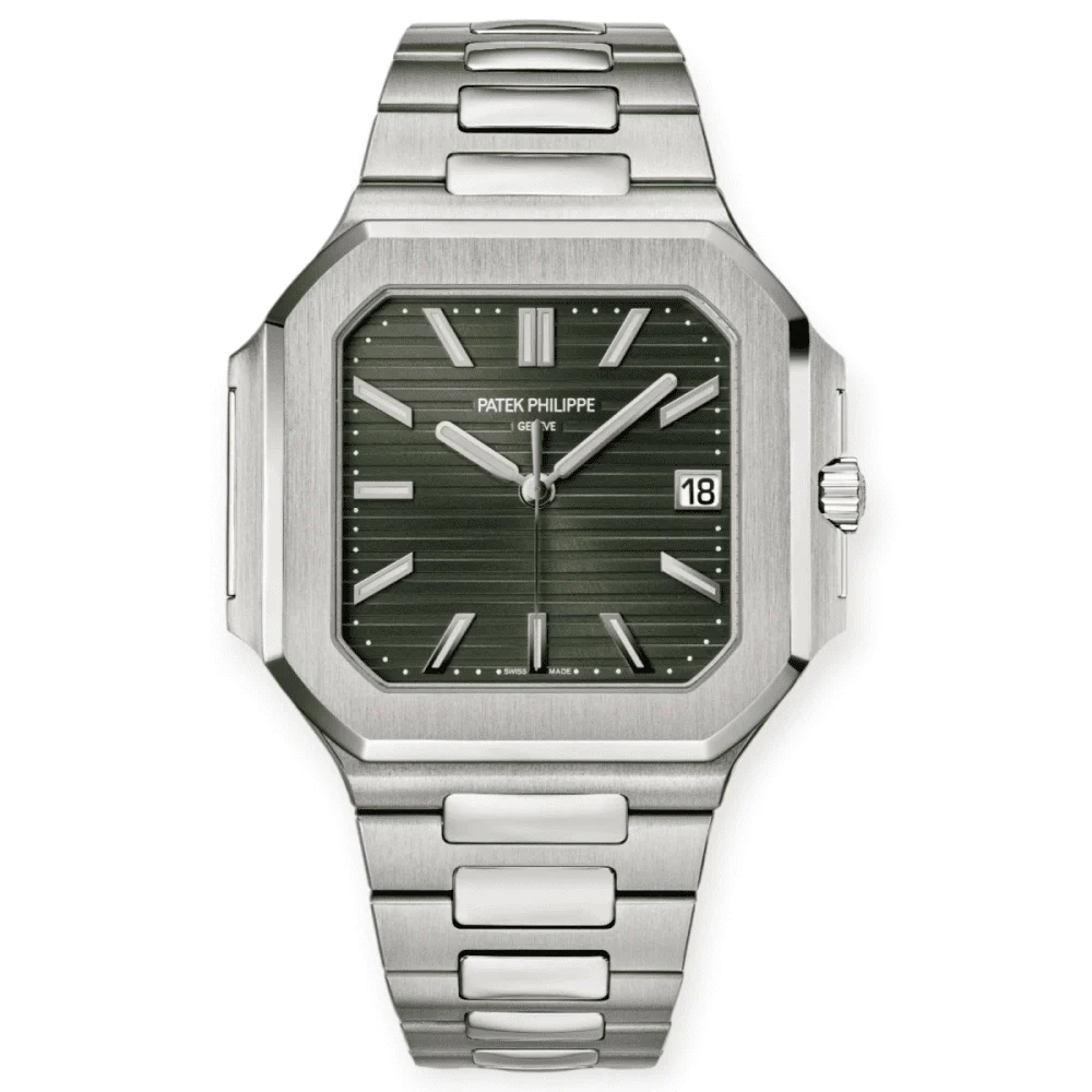 Patek Philippe Cubitus Stainless Steel 45mm Olive Pre-Owned Patek Philippe Cubitus Stainless Steel 45mm Olive 45 mm kol saati