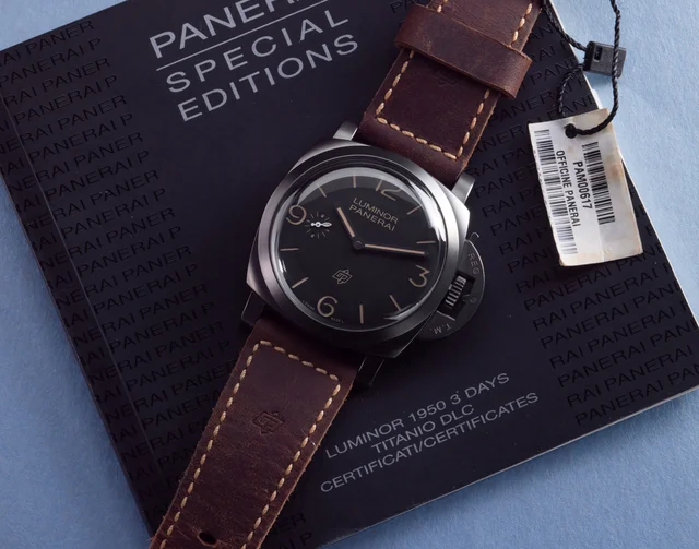 Panerai Luminor 1950 3 Days Titanio Dlc PAM00617 kol saati