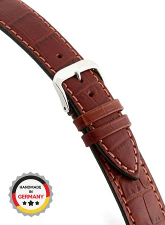RIOS Grained Leather Orlando - Mahogany - Alligator Grained 5205/RI kol saati