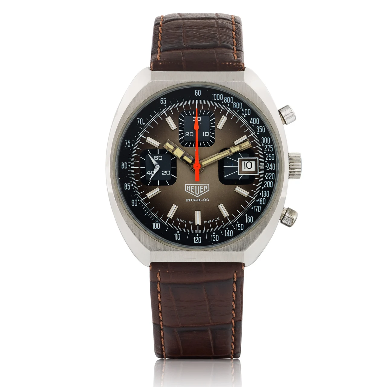 Heuer HEUER, REF. 1614, EXOTIC CHRONOGRAPH, FRENCH MADE, STEEL kol saati