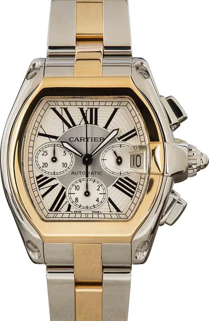 Cartier Roadster Stainless Steel & 18k Yellow Gold W62027Z1 kol saati