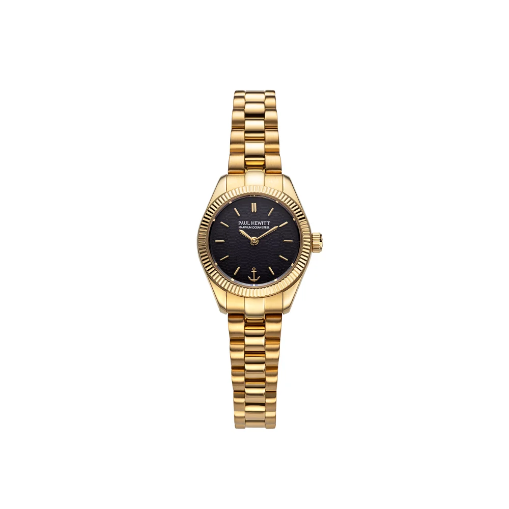 Default Petit Soleil Round Uhr Gold Schwarz PH-W-1182 kol saati
