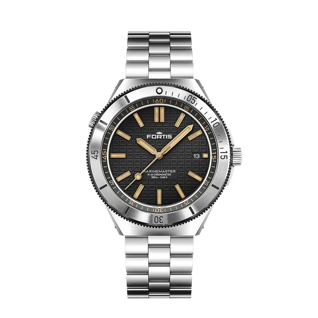 Fortis Marinemaster M-44 Black resin on block bracelet Fortis • Marinemaster M-44 Black re