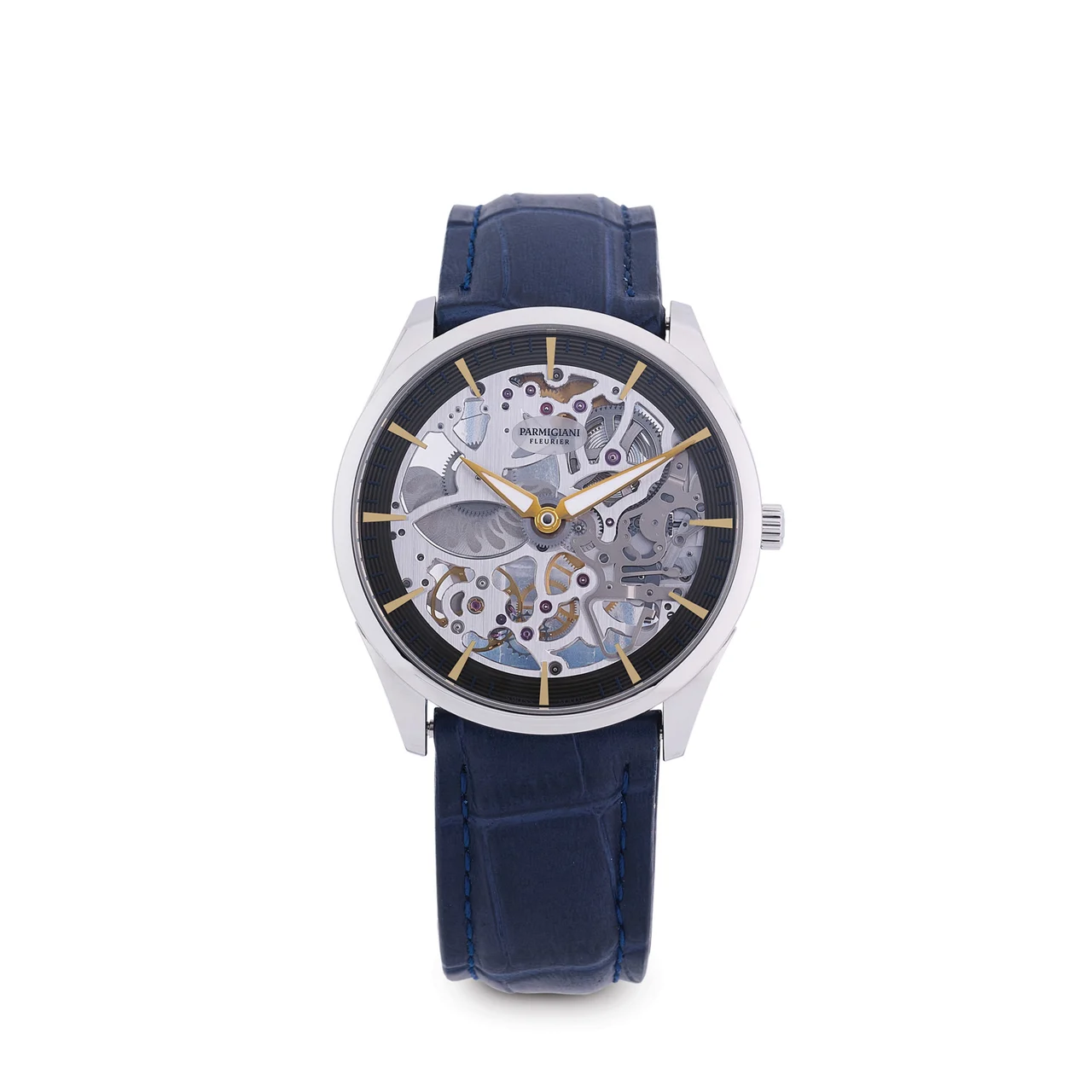 Parmigiani PARMIGIANI, REF. PFC280-0002801-XA1442, TONDA 1950 SQUELETTE, SKELETON, STAINLESS STEEL kol saati