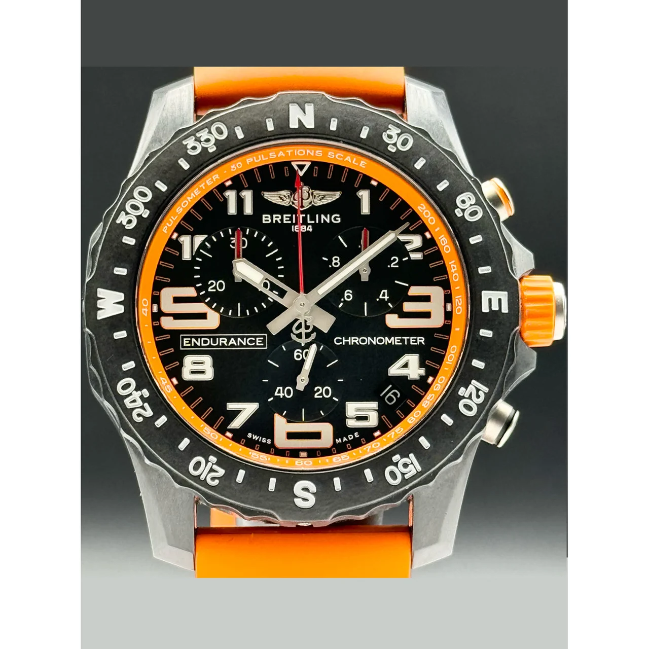 Breitling Endurance Pro Chronograph 44mm Black Dial Orange 210000079705 44 mm kol saati