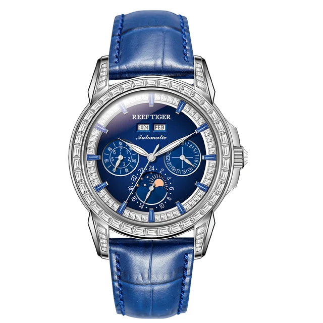 Reef Tiger Moon Phase RGA1988-YLLSD kol saati