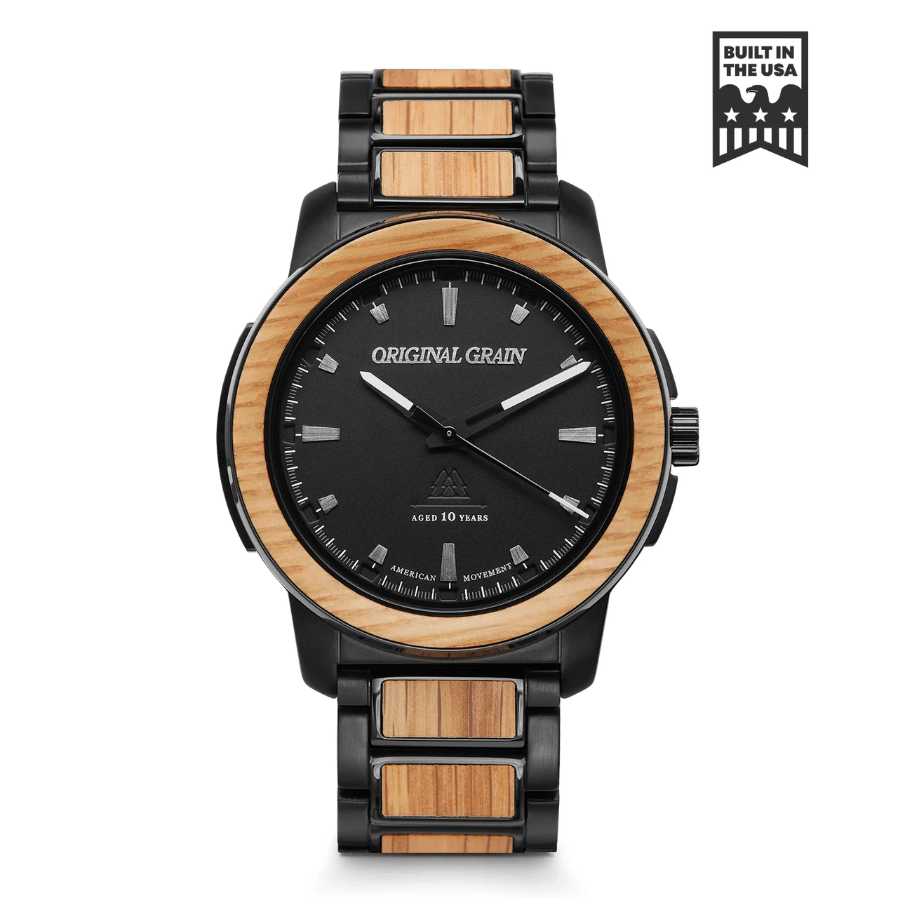 Original Grain Whiskey Barrel OG-11-AH-WH-BLK 42 mm kol saati