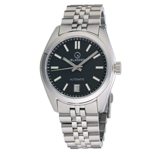 Islander Brookville Hi-Beat Automatic Dress Watch with Black Dial, AR Sapphire Crystal #IS
