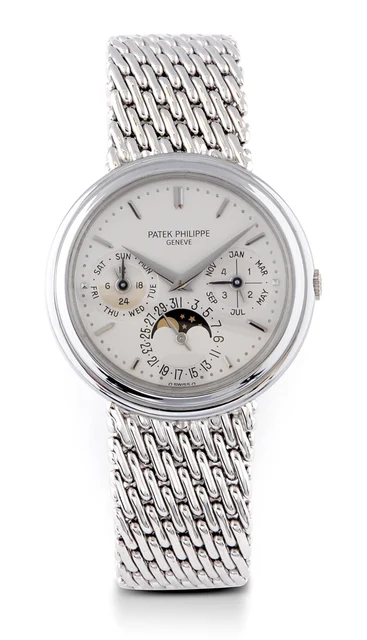 Patek Philippe Ref. 3945-1 G, self-winding, leap-year perpetual calendar, moon phases, AM-