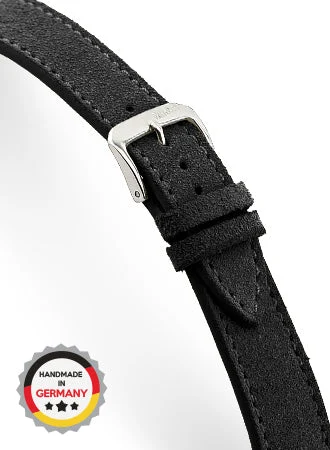 RIOS Leather Strap Franklin - Black - Genuine Suede 15213/RI kol saati