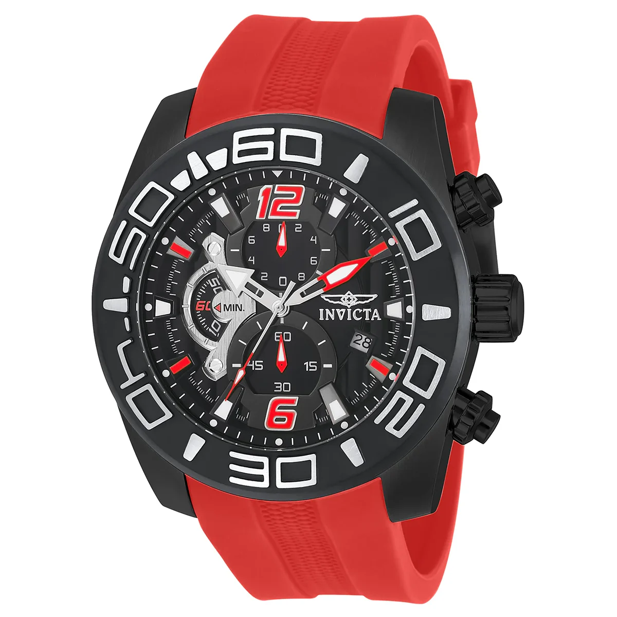Invicta Pro Diver Dynestance Watch - 50mm, Red (ZG-22810) 50 mm kol saati