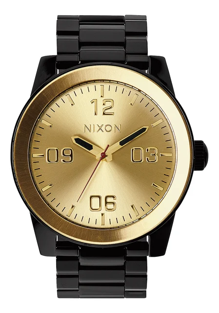 Nixon US Corporal Stainless Steel - Black / Gold A346-010-00 kol saati