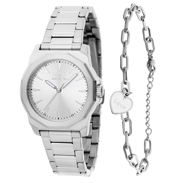 Invicta Speedway Coeurlyn Watch - 34mm. Steel With Bracelet Set (48577) kol saati