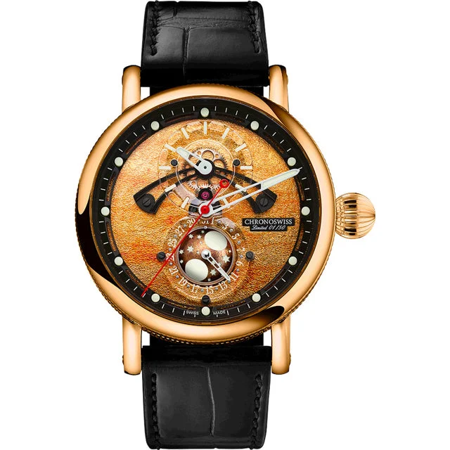 ChronoSwiss Space Timer Jupiter Gold CH-9341.2-CUBK kol saati