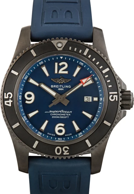 Breitling Superocean Automatic 46 Black Steel Blue Dial M17368D71C1S2 kol saati