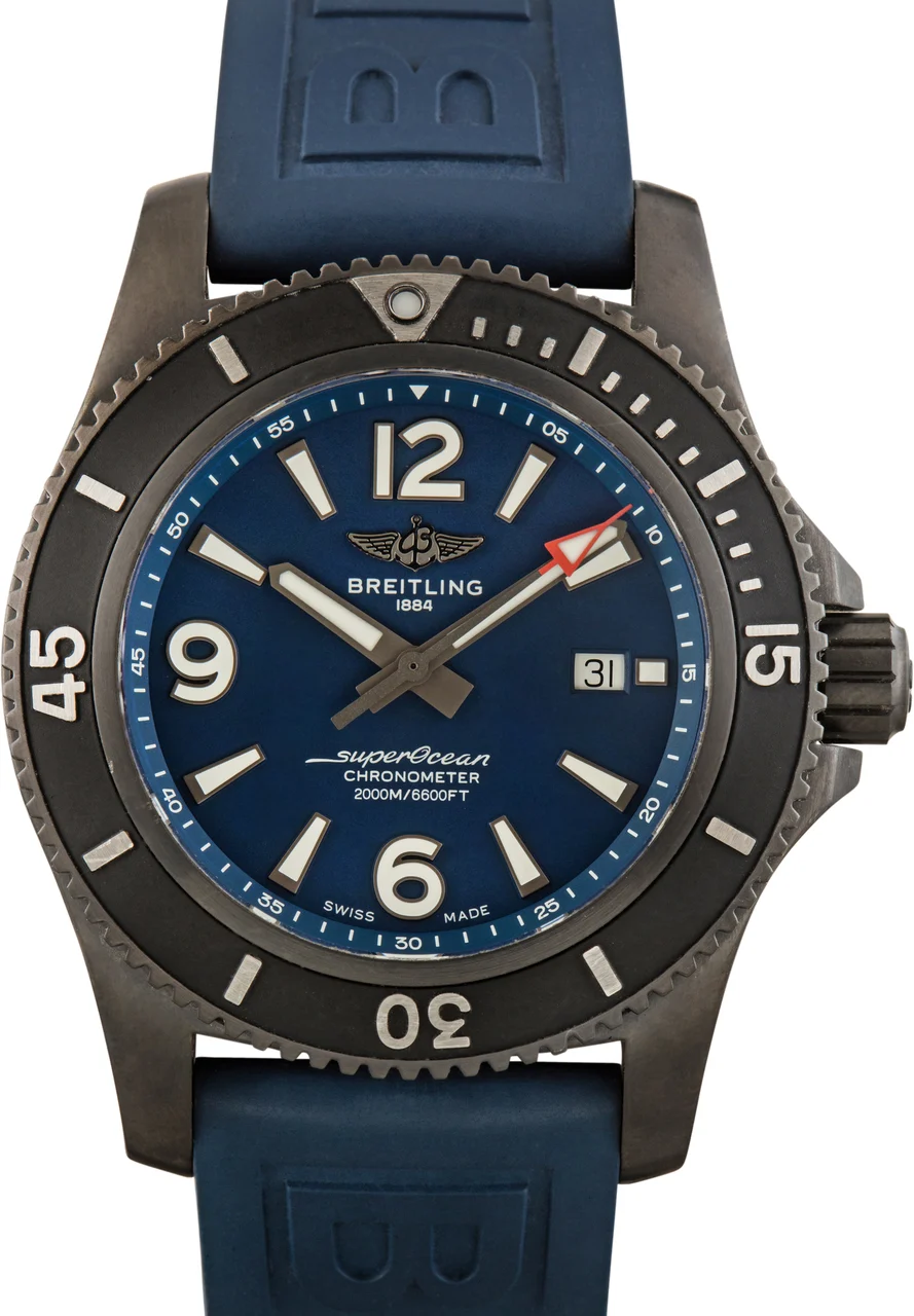 Breitling Superocean Automatic 46 Black Steel Blue Dial M17368D71C1S2 46 mm kol saati