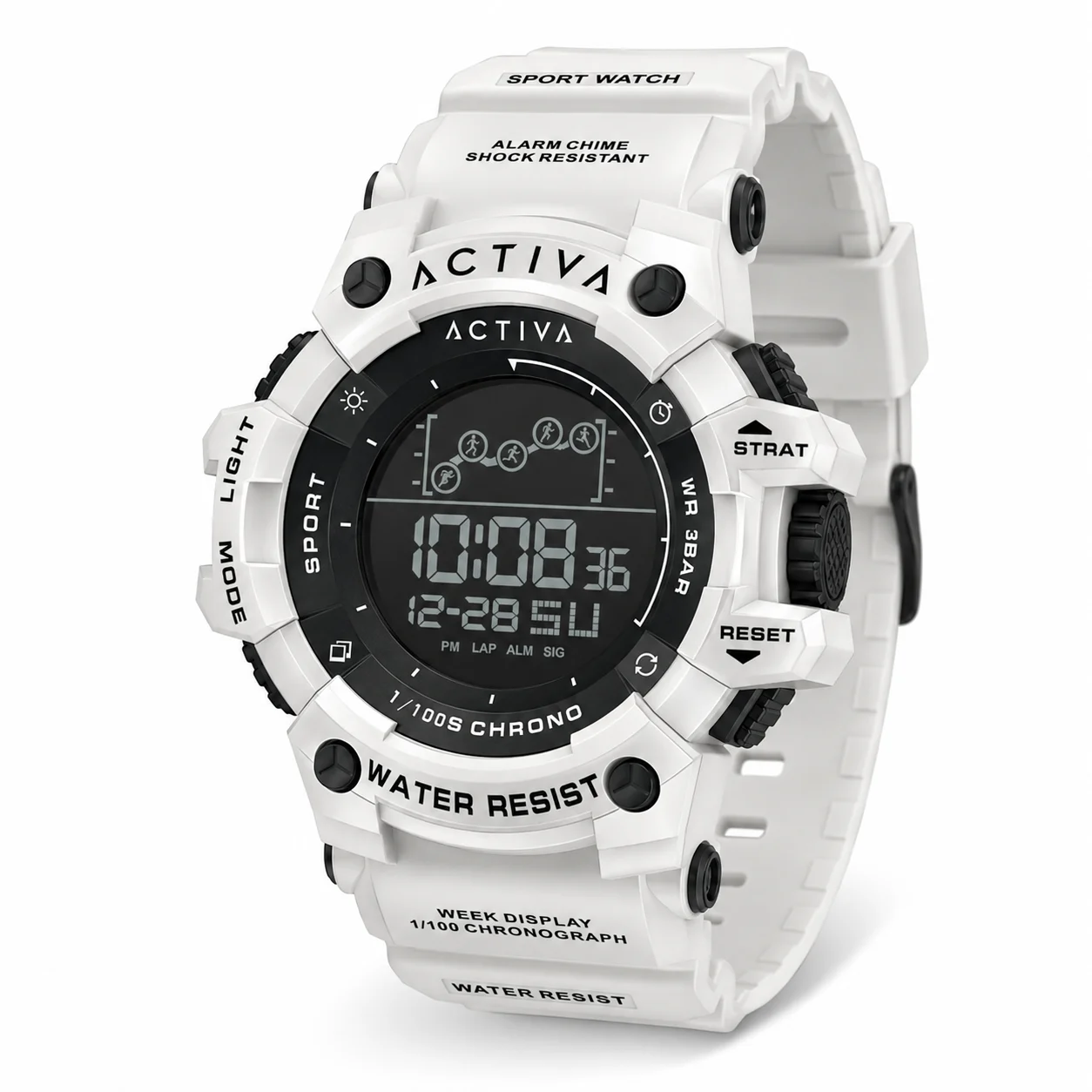 Activa Summit X Invicta Digital Watch - 50mm. White (ACW8082-024) 50 mm kol saati