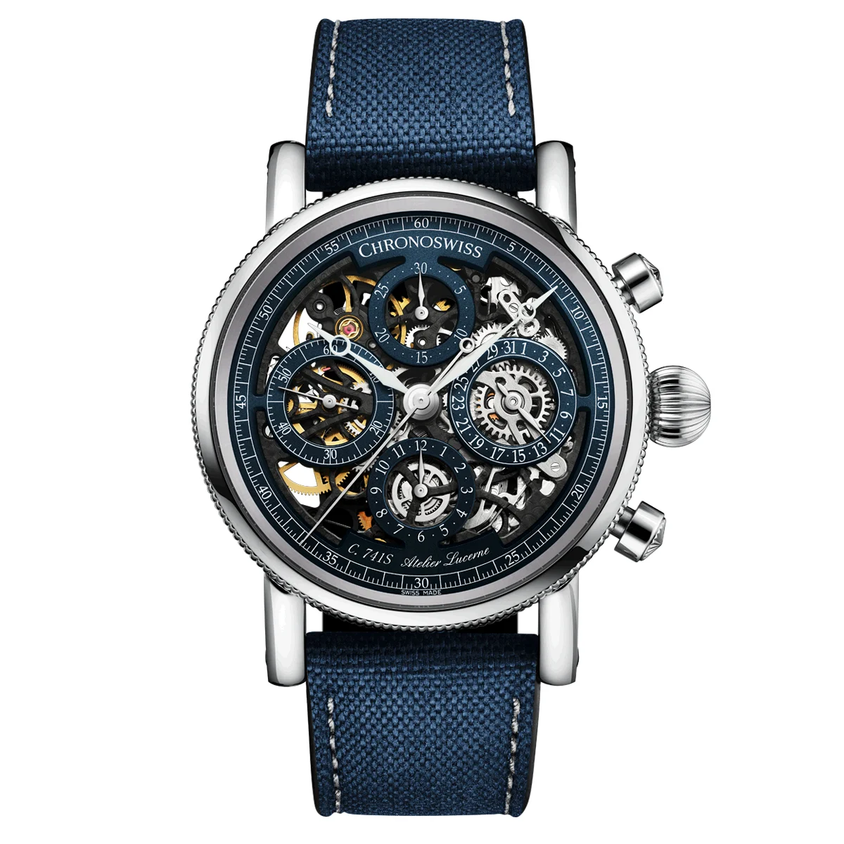 ChronoSwiss Opus CH-7543T.1S-BL2 30 mm kol saati