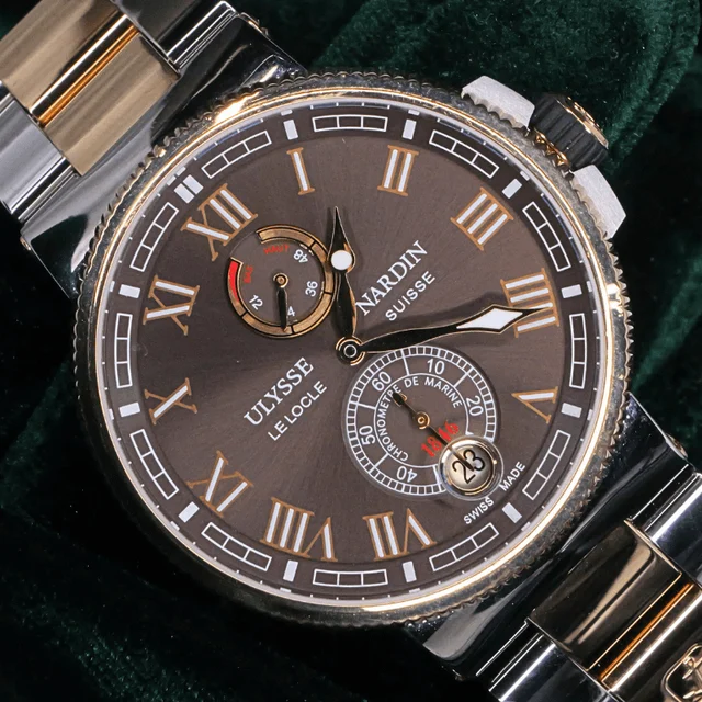 Ulysse Nardin Marine Chronometer Manufacture 43MM Brown Dial kol saati