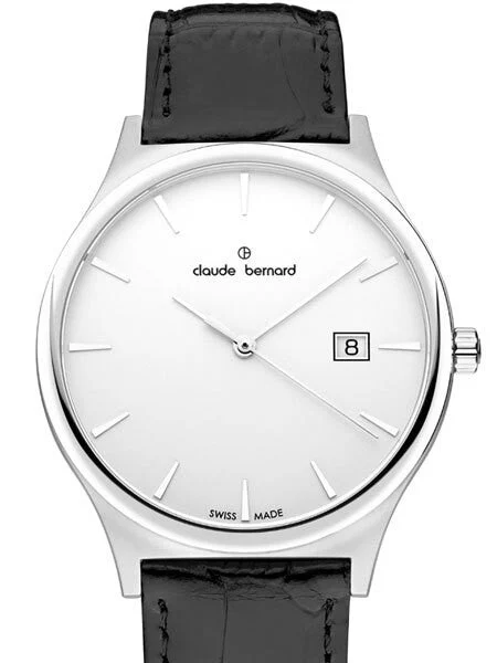 Claude Bernard Elegant and Thin Quartz Dress Watch #70173-3-AIN kol saati
