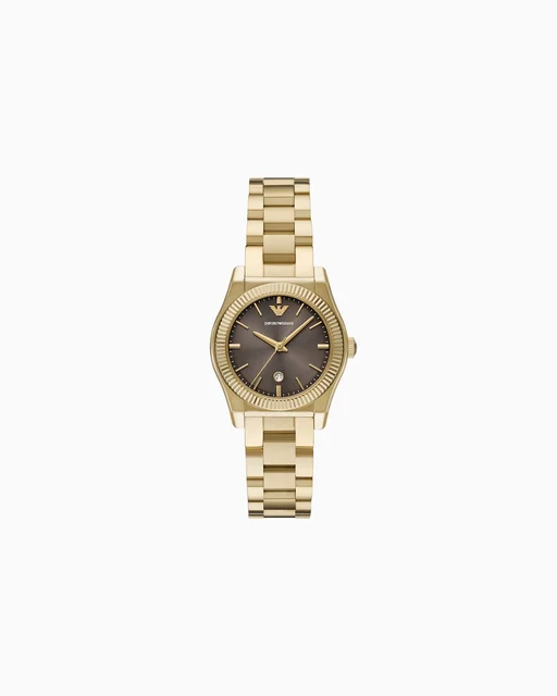 Emporio Armani Three-Hand Gold-Tone Stainless Steel Watch AR11700 kol saati