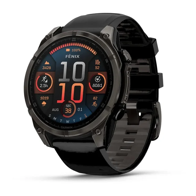 Garmin Fenix 8 47mm AMOLED Sapphire Carbon 010-02904-20 kol saati