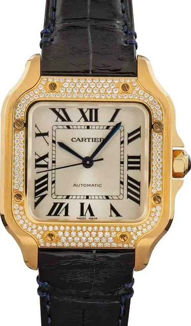 Cartier Santos de Diamond Bezel WJSA0013 kol saati