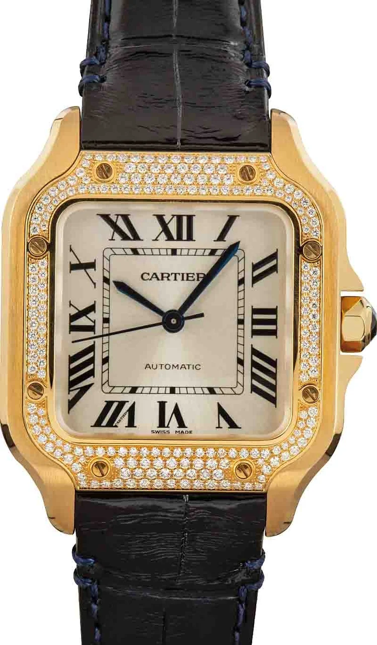 Cartier Santos de Diamond Bezel WJSA0013 35.1 mm kol saati