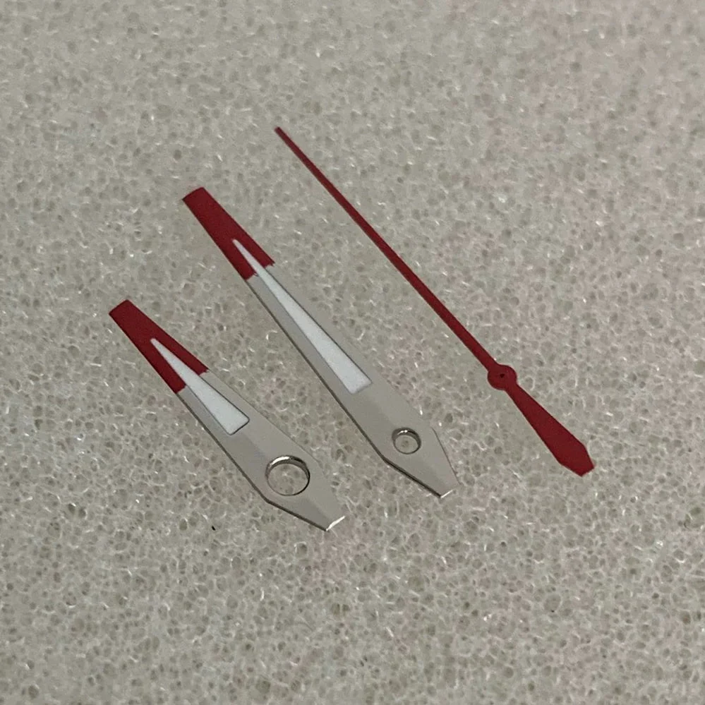 Tandorio Two Tone watch hand Red Tip watch Hand green luminous pointer for Japanese NH35/36/4R/7S mechanical movement 5020498909875 kol saati