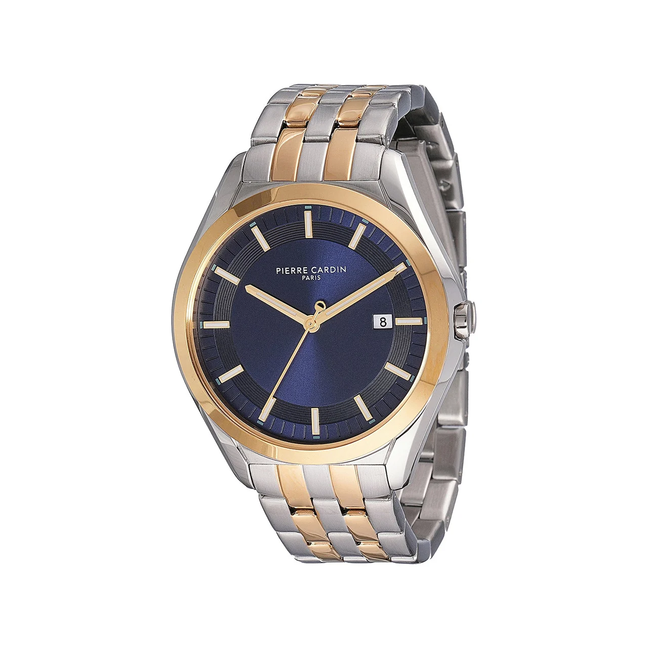 VAUGIRARD Men’s 42mm Classic Watch - Two-Tone Gold & Silver Case, Blue Dial with Silver Metal Strap CF.1005.MU.1 42 mm kol saati